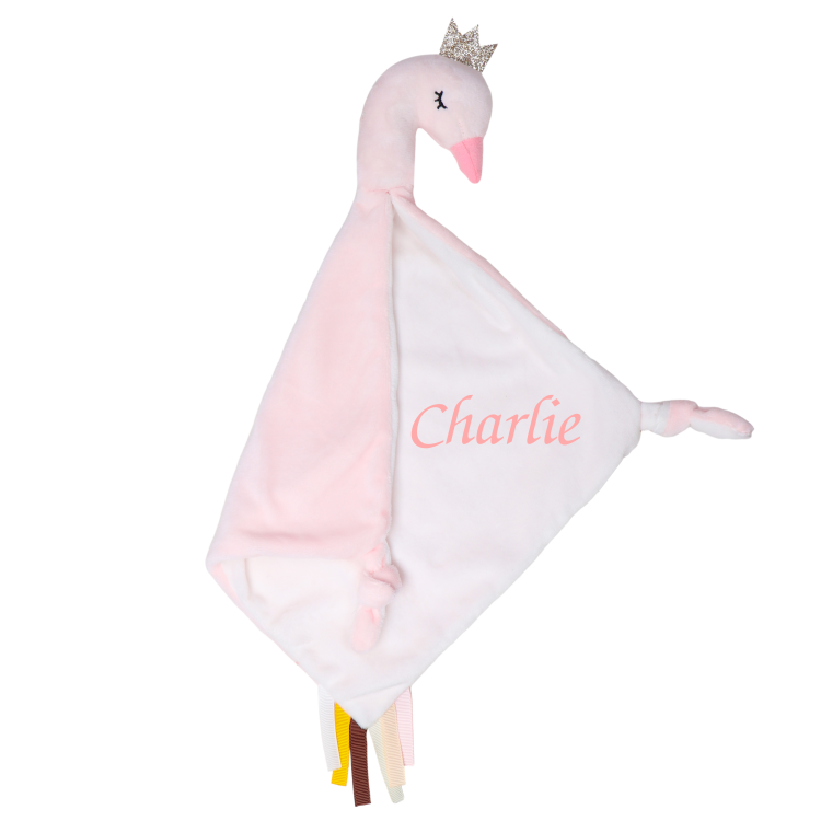  - comforter iwy the swan pink white 30 cm 